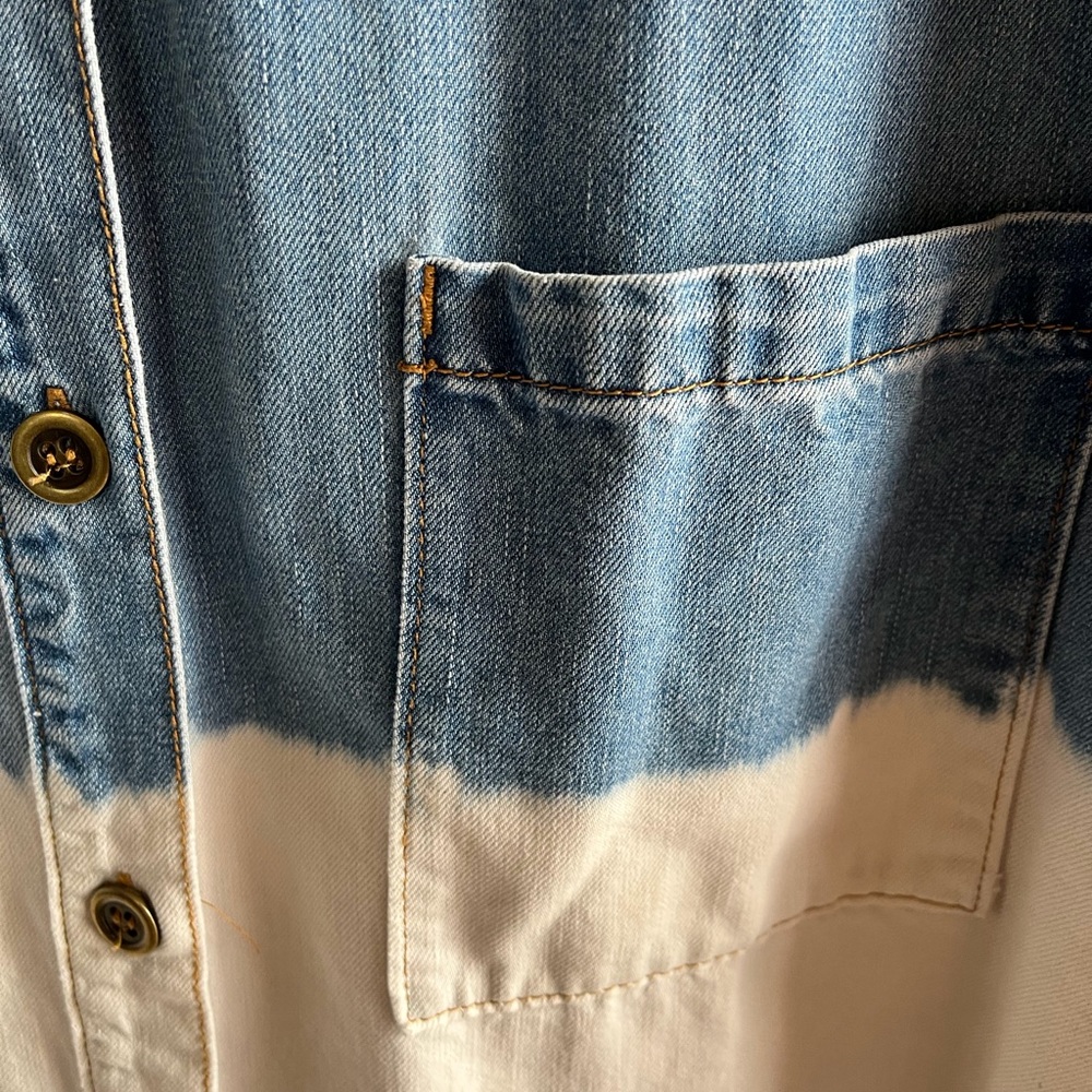 Easel Blue and White Button-Up Shirt - Picture 2 of 3